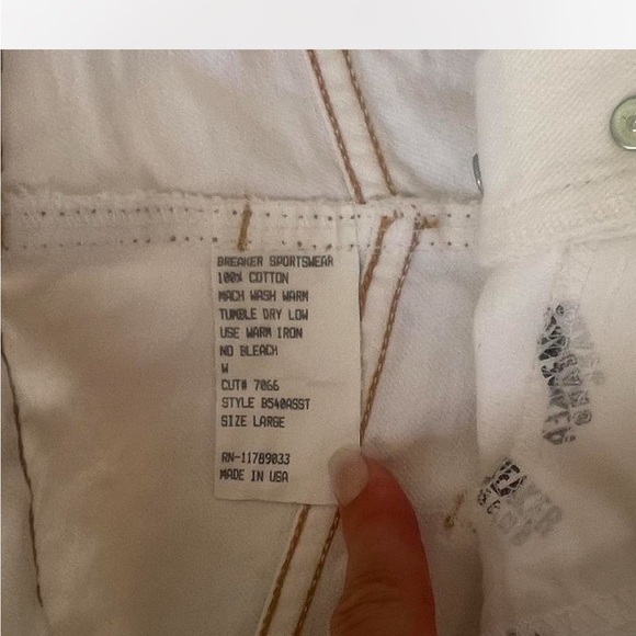 |Breaker Jeans| High-waisted White Vintage Shorts Size 28 Waist Tummy Control! - Picture 7 of 7